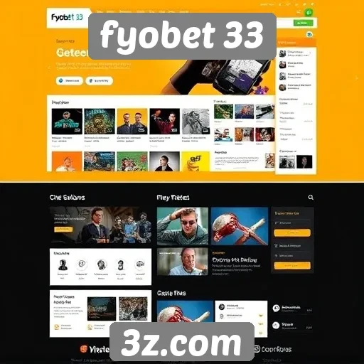 a evolução do design do site fyobet 33